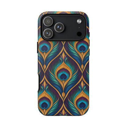 Peacock Nocturne iPhone Tough Case | art deco