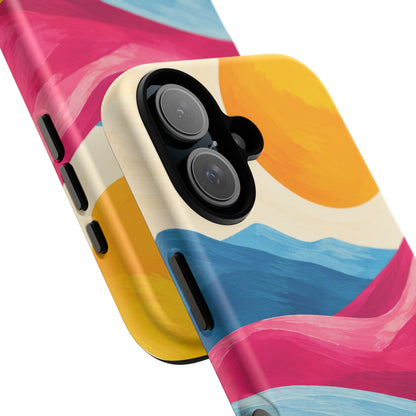Golden Drift iPhone Tough Case | colorful hills
