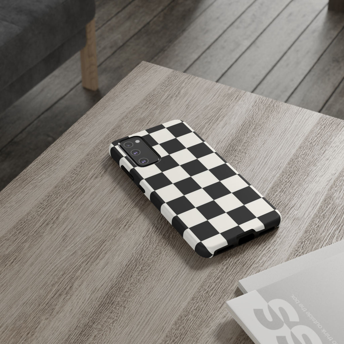 Classic Check Samsung Galaxy Tough Case | Black & White Checkerboard