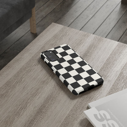 Classic Check Samsung Galaxy Tough Case | Black & White Checkerboard