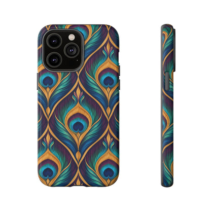 Peacock Nocturne iPhone Tough Case | art deco