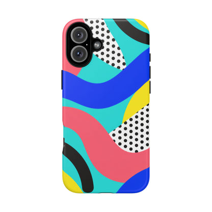 Poolside Pop iPhone Tough Case | Wavy Color Block