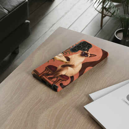 Espresso Cat Club Samsung Galaxy Tough Case | siamese cat