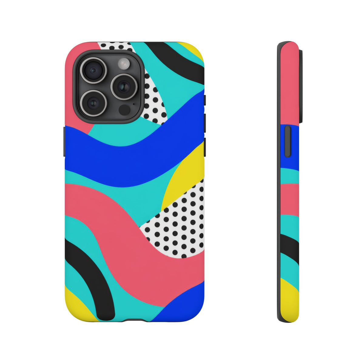 Poolside Pop iPhone Tough Case | Wavy Color Block