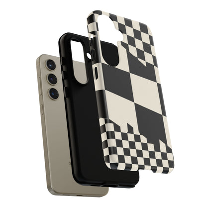 Check Shift Samsung Galaxy Tough Case | Black & White Checkerboard