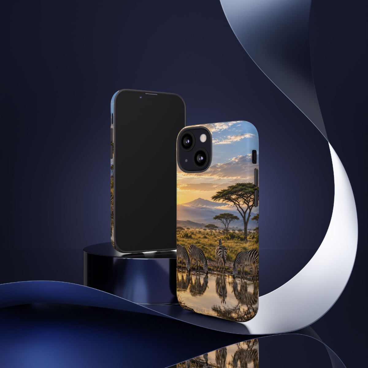 Zebra Water Mirror iPhone Tough Case | zebra safari