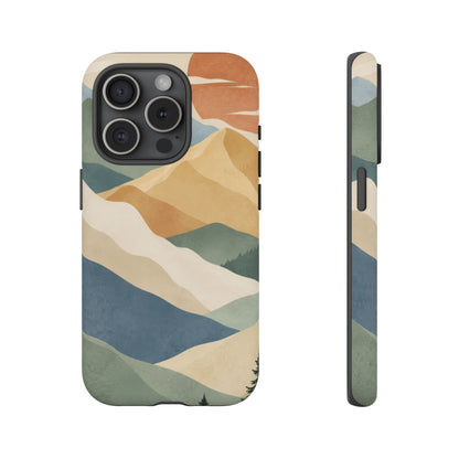 Sage Summit iPhone Tough Case | abstract mountains
