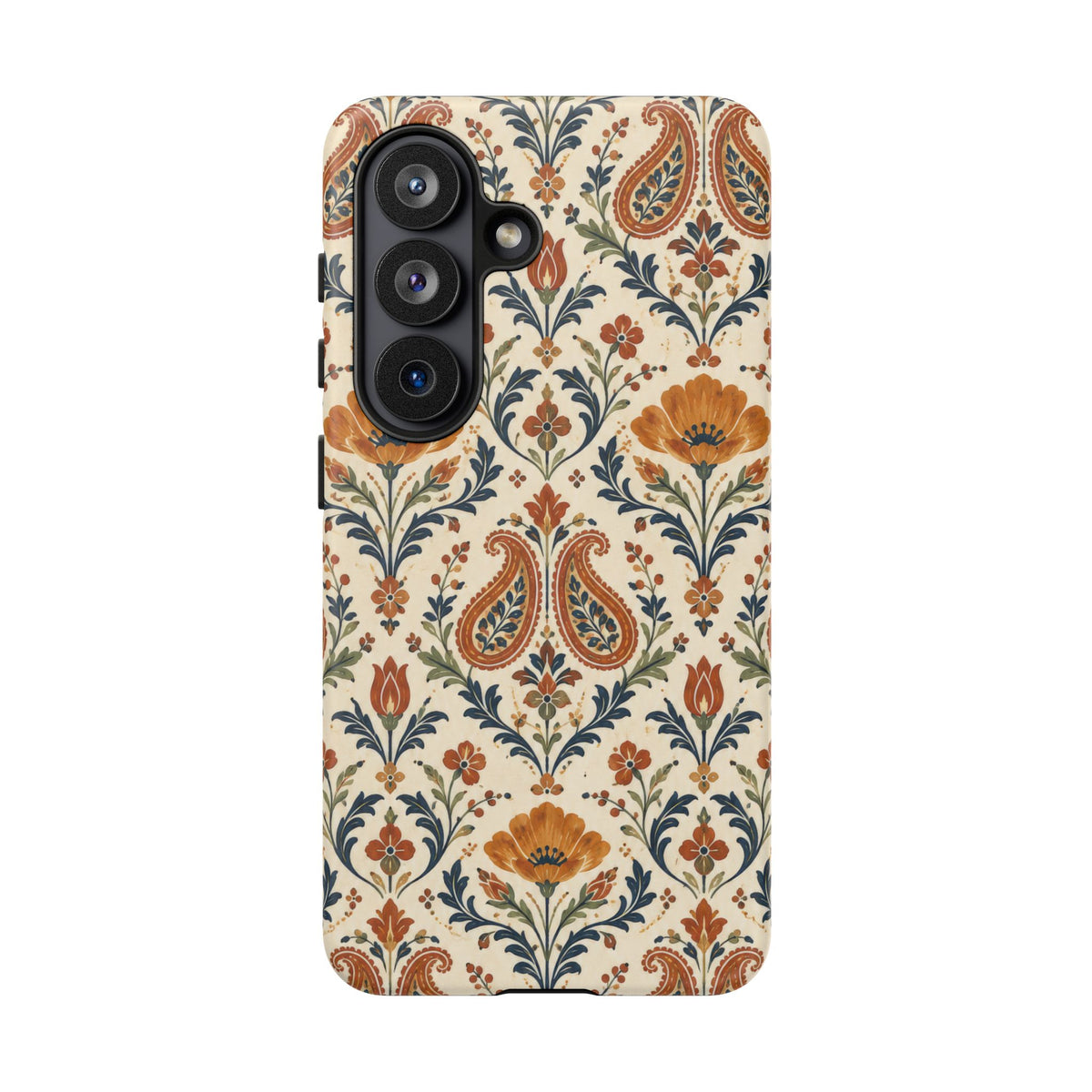 Terracotta Arabesque Samsung Galaxy Tough Case | Terracotta Floral Paisley