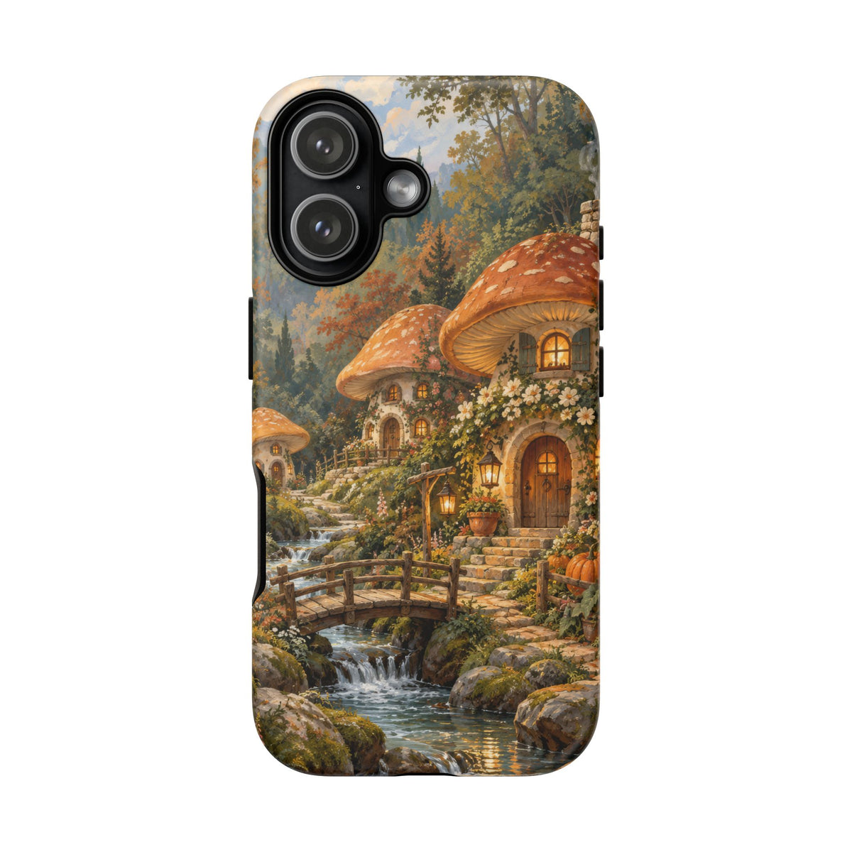 Honeycap Village iPhone Tough Case | Mushroom Village
