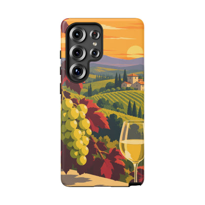 Wine & Grapes — Golden Vintage Samsung Galaxy Tough Case | wine grapes