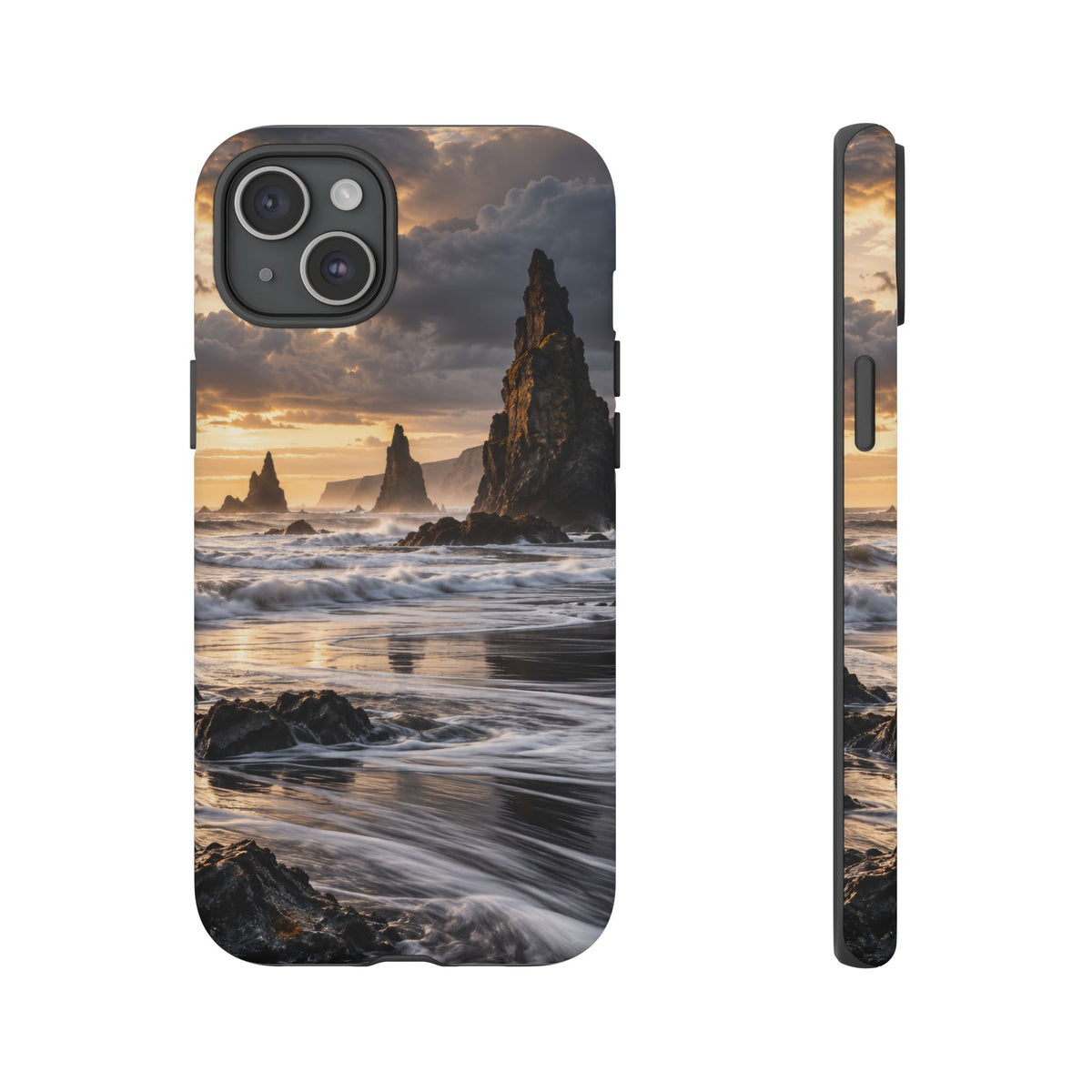 Black Sand and Silver iPhone Tough Case | black sand beach