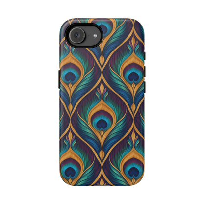 Peacock Nocturne iPhone Tough Case | art deco