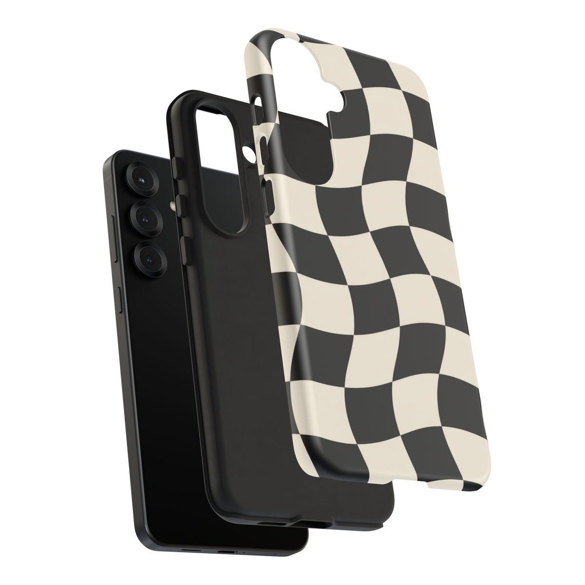Liquid Check Samsung Galaxy Tough Case | Wavy Checkerboard