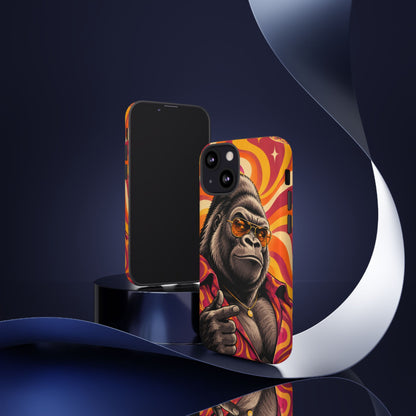 Velvet Groove iPhone Tough Case | Retro Disco Gorilla Art