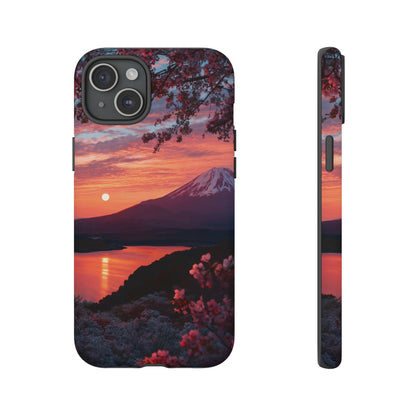 Fuji Moonlit Sakura iPhone Tough Phone Case