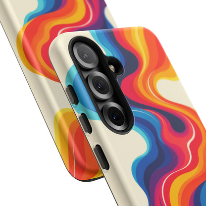 Chromatic Current Samsung Galaxy Tough Case | retro waves