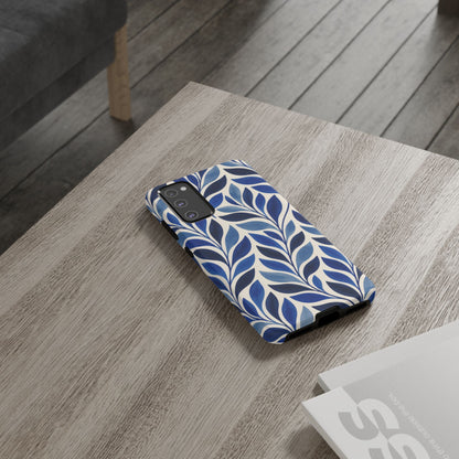 Cobalt Current Samsung Galaxy Tough Case | Cobalt Blue Leaf Pattern