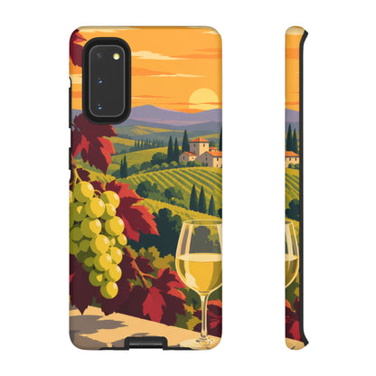 Wine & Grapes — Golden Vintage Samsung Galaxy Tough Case | wine grapes