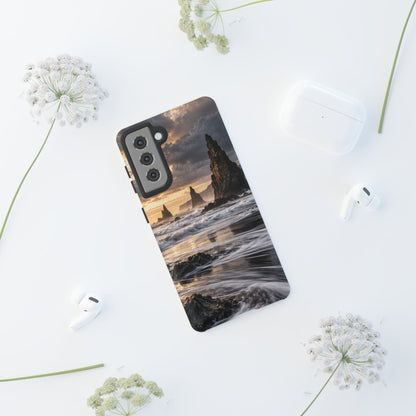 Black Sand and Silver Samsung Galaxy Tough Case | black sand beach