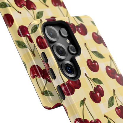 Cherry Gingham Samsung Galaxy Tough Case | Cherry Picnic