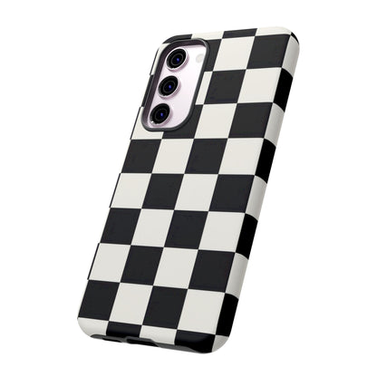 Classic Check Samsung Galaxy Tough Case | Black & White Checkerboard