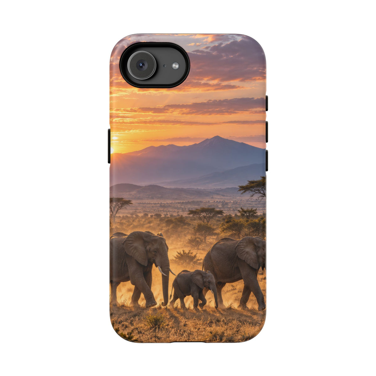 Elephants at First Light iPhone Tough Case | african elephants