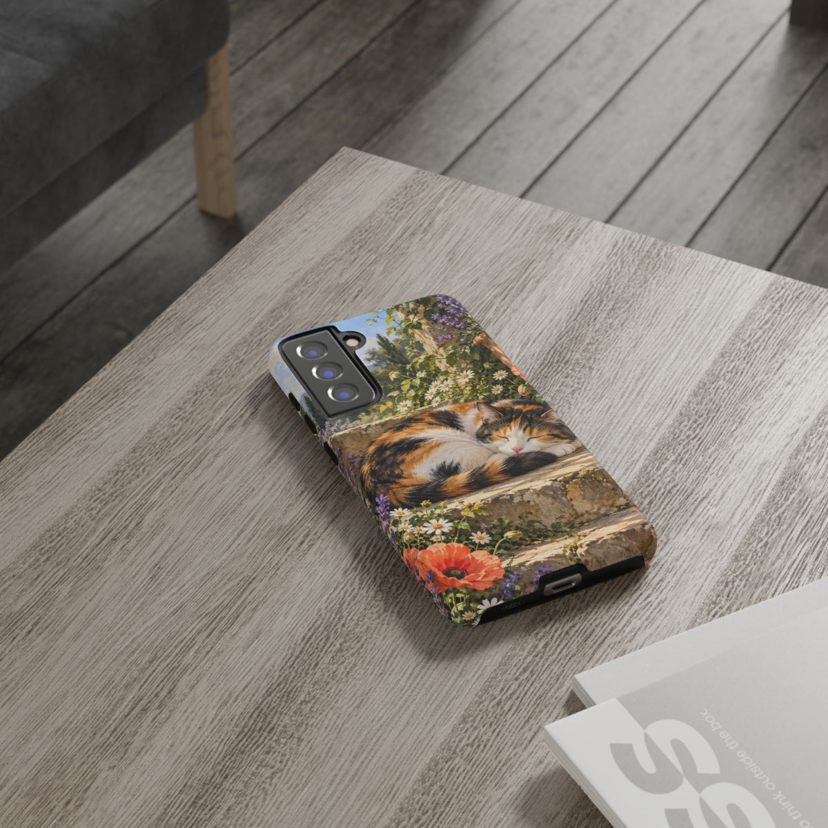 Garden Nap Samsung Galaxy Tough Case | calico cat