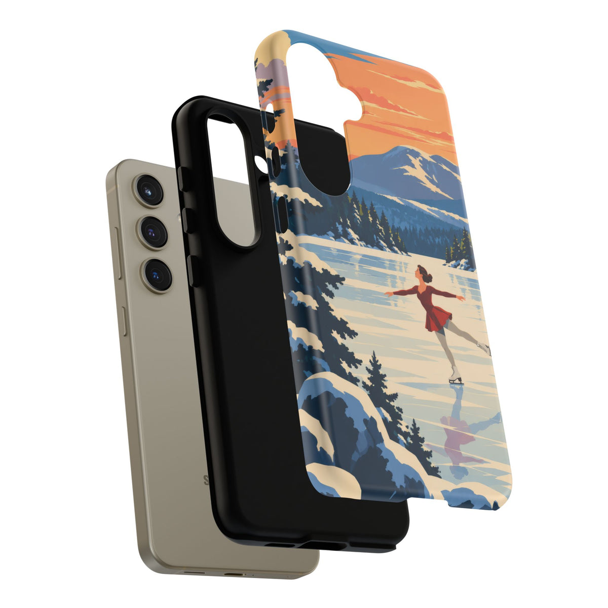 Lake Placid Skater — Winter Glide Samsung Galaxy Tough Case