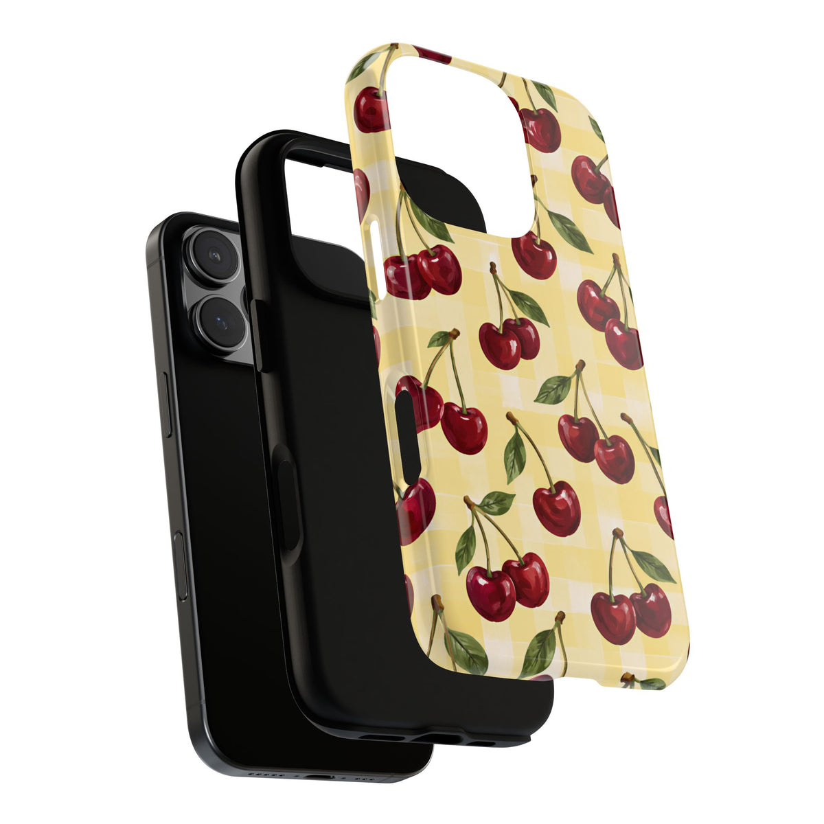 Cherry Gingham iPhone Tough Case | Cherry Picnic