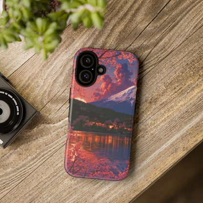 Sakura Lakeside Village iPhone Tough Phone Case