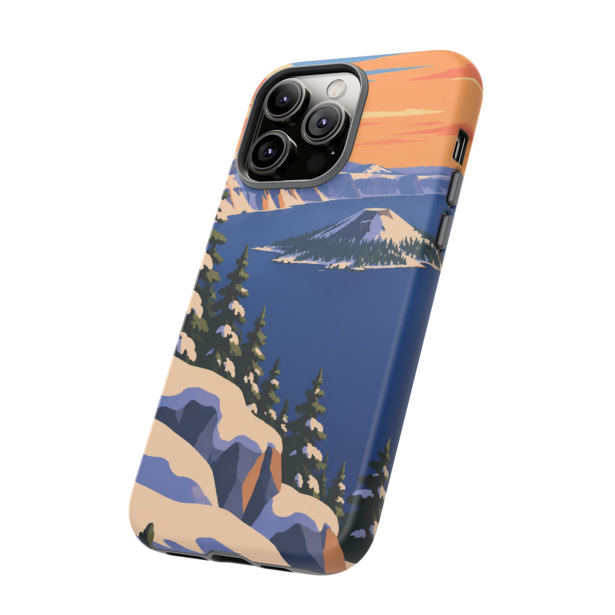 Crater Lake — Winter Caldera iPhone Tough Case
