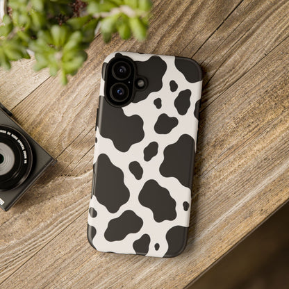 Classic Holstein iPhone Tough Case | Black & White Cow Print