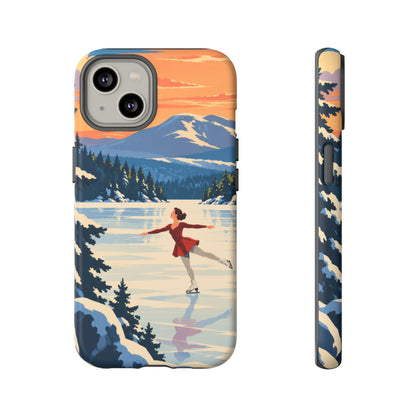 Lake Placid Skater — Winter Glide iPhone Tough Case
