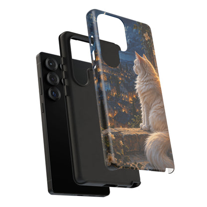 Moonlit Window Samsung Galaxy Tough Case | white cat