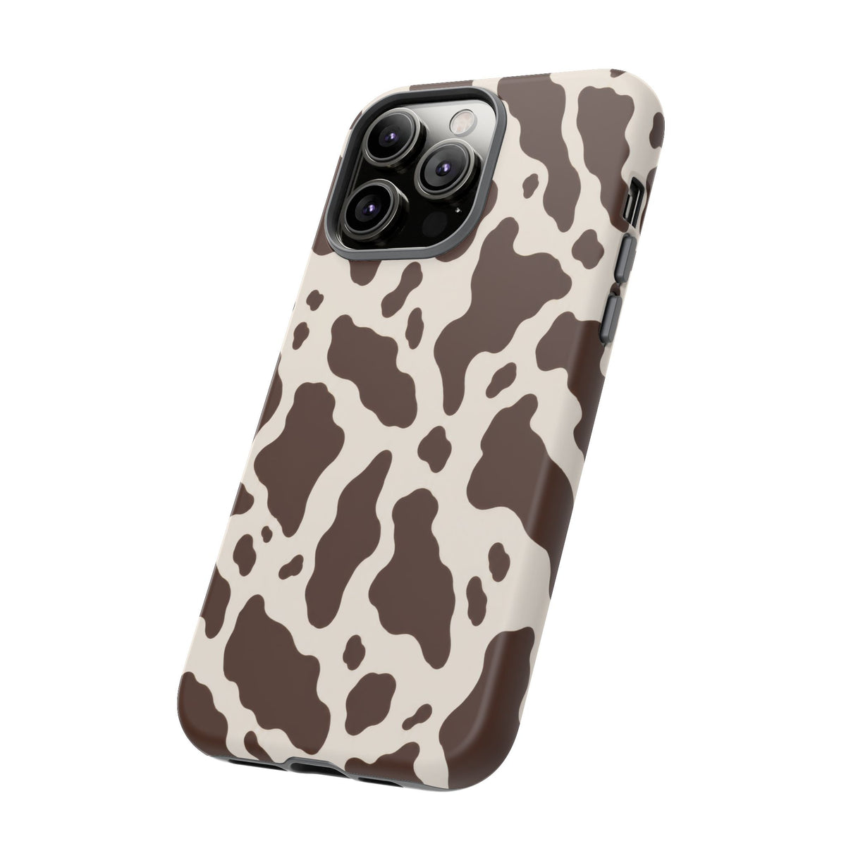 Cocoa Ranch iPhone Tough Case | Brown Cow Print