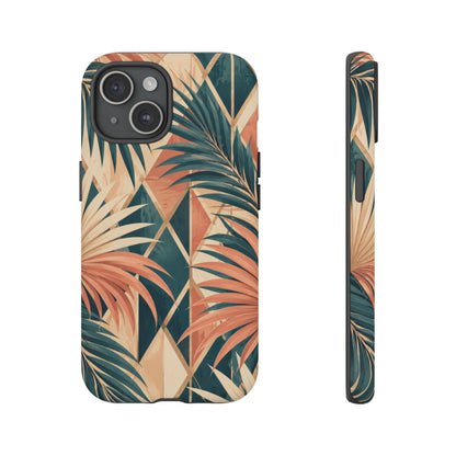 Coral Palm Pavilion iPhone Tough Case | art deco