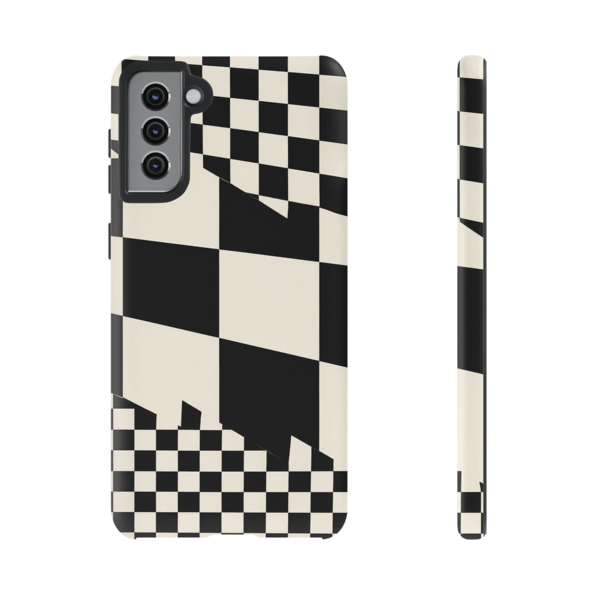 Check Shift Samsung Galaxy Tough Case | Black & White Checkerboard