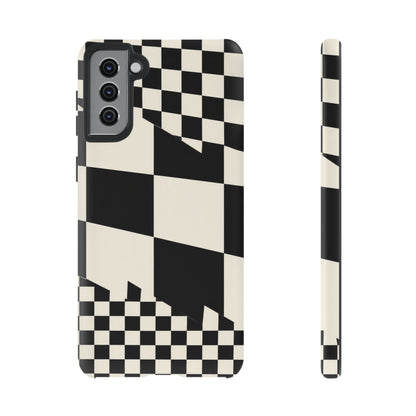 Check Shift Samsung Galaxy Tough Case | Black & White Checkerboard