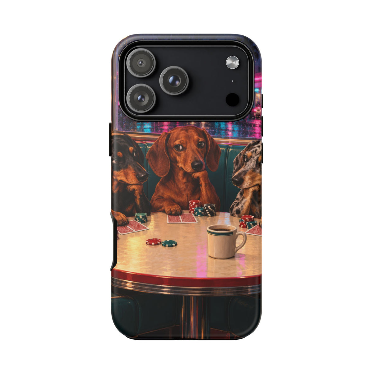 All-Night Aces iPhone Tough Case | dachshund poker