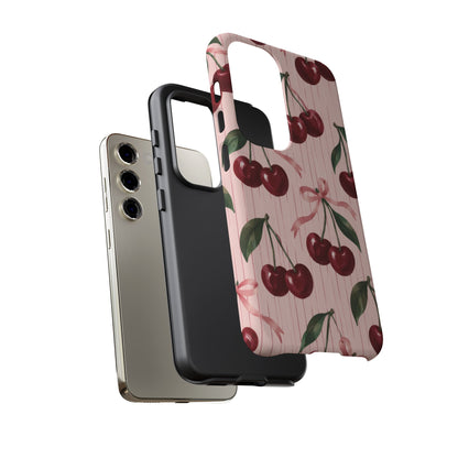 Cherry Ribbon Samsung Galaxy Tough Case | cherry print