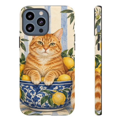 Citrus Inspector iPhone Tough Case | ginger cat