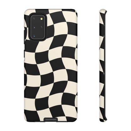 Liquid Check Samsung Galaxy Tough Case | Wavy Checkerboard