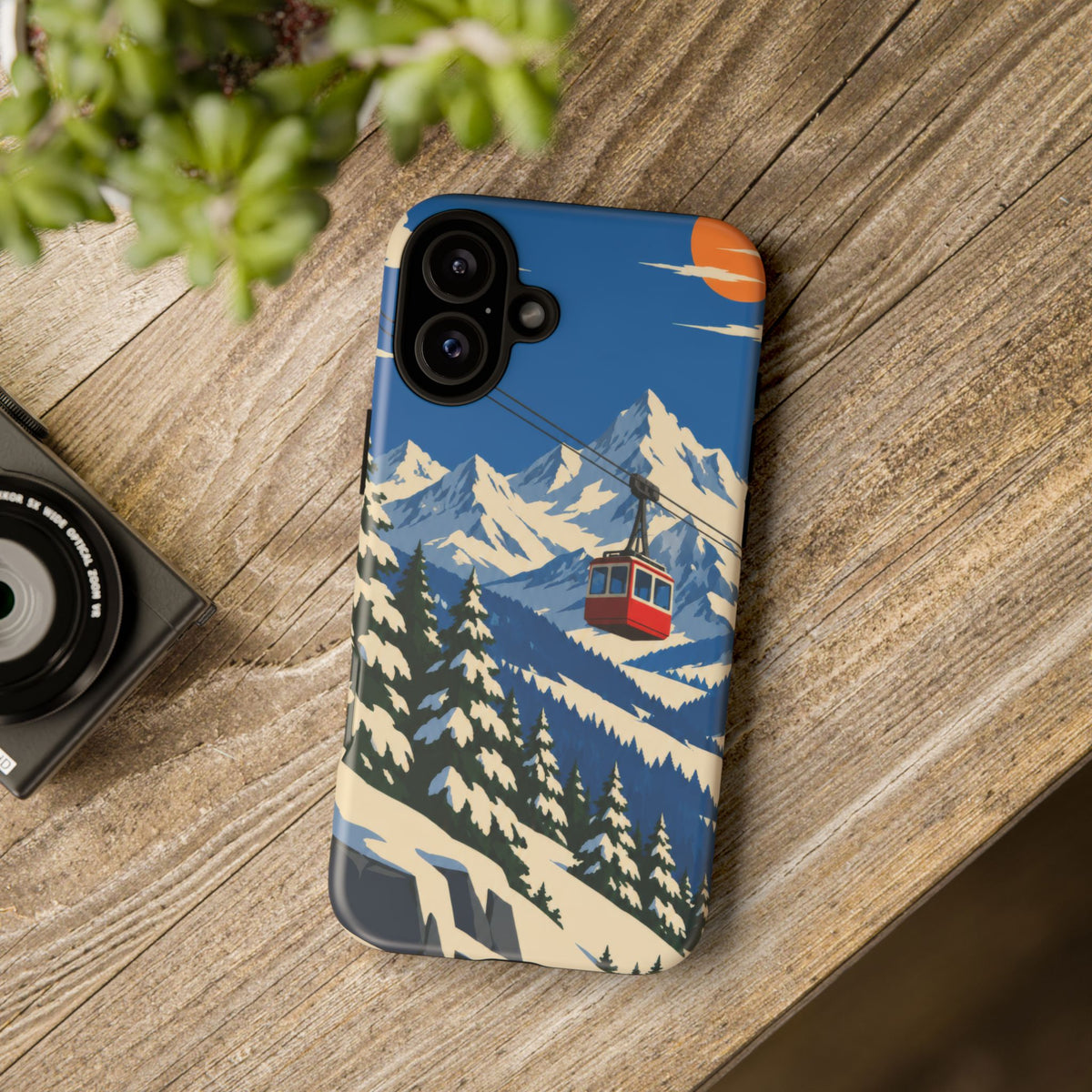 Swiss Skiing — Lift to the Sky iPhone Tough Case
