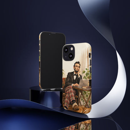 Abe from Home iPhone Tough Case | lincoln work from home