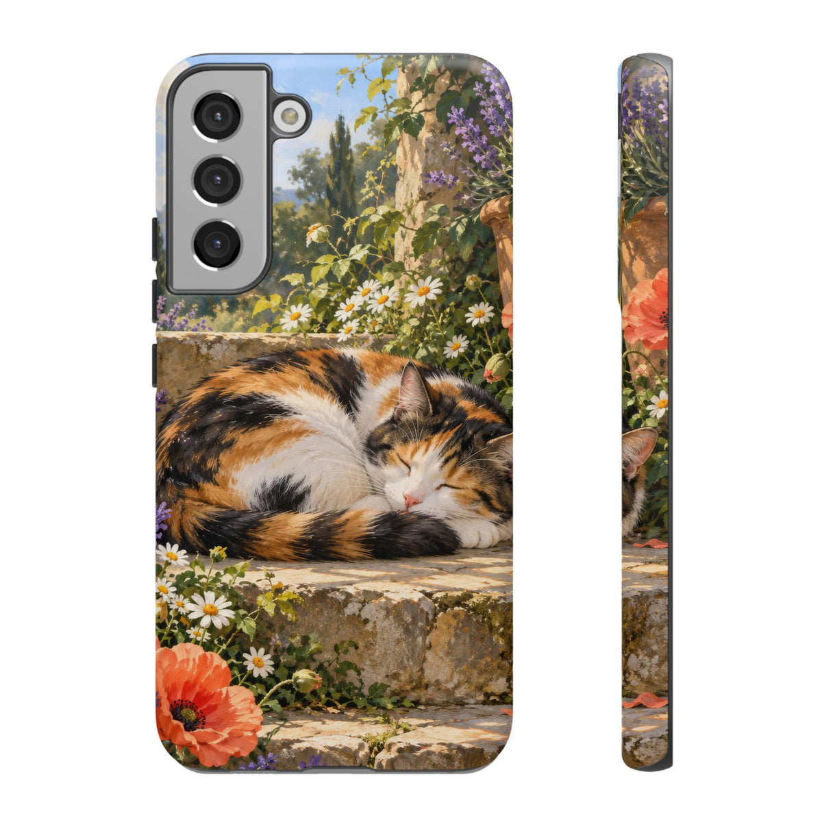 Garden Nap Samsung Galaxy Tough Case | calico cat