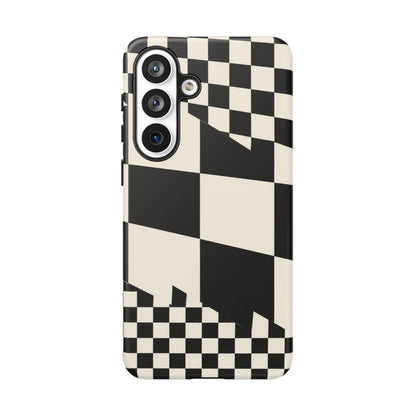Check Shift Samsung Galaxy Tough Case | Black & White Checkerboard