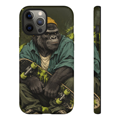Concrete Jungle iPhone Tough Case | Skater Gorilla Illustration