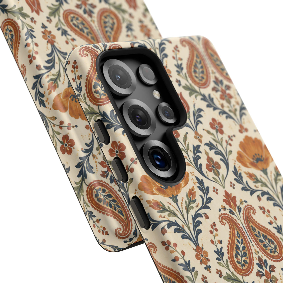 Terracotta Arabesque Samsung Galaxy Tough Case | Terracotta Floral Paisley