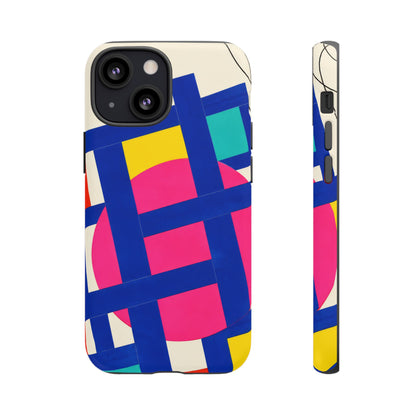 Chromatic Mischief iPhone Tough Case | Geometric Color Block Art