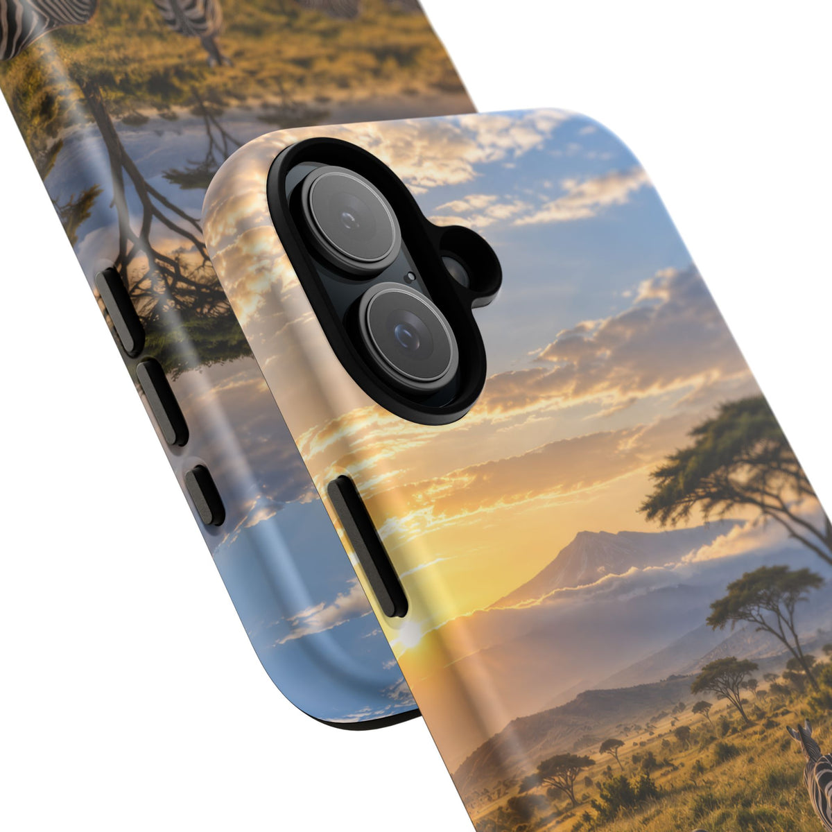 Zebra Water Mirror iPhone Tough Case | zebra safari